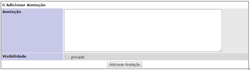 Informar anotação